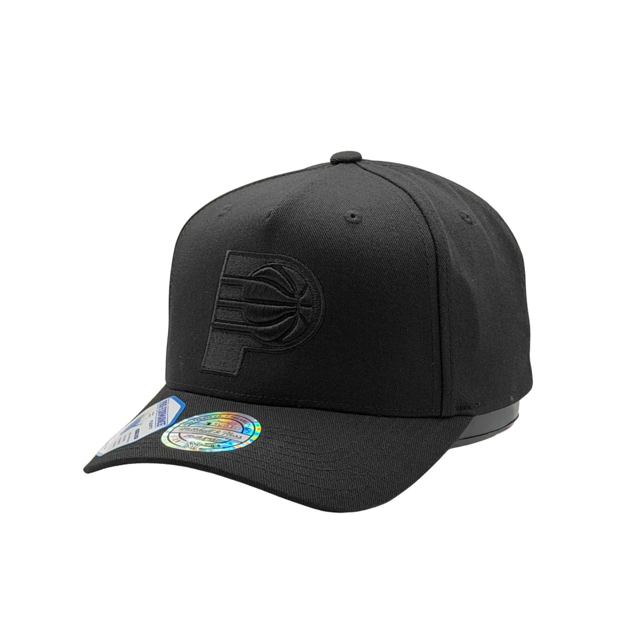 Mitchell & Ness NBA Flexfit 110 Black On Black Indiana Pacers