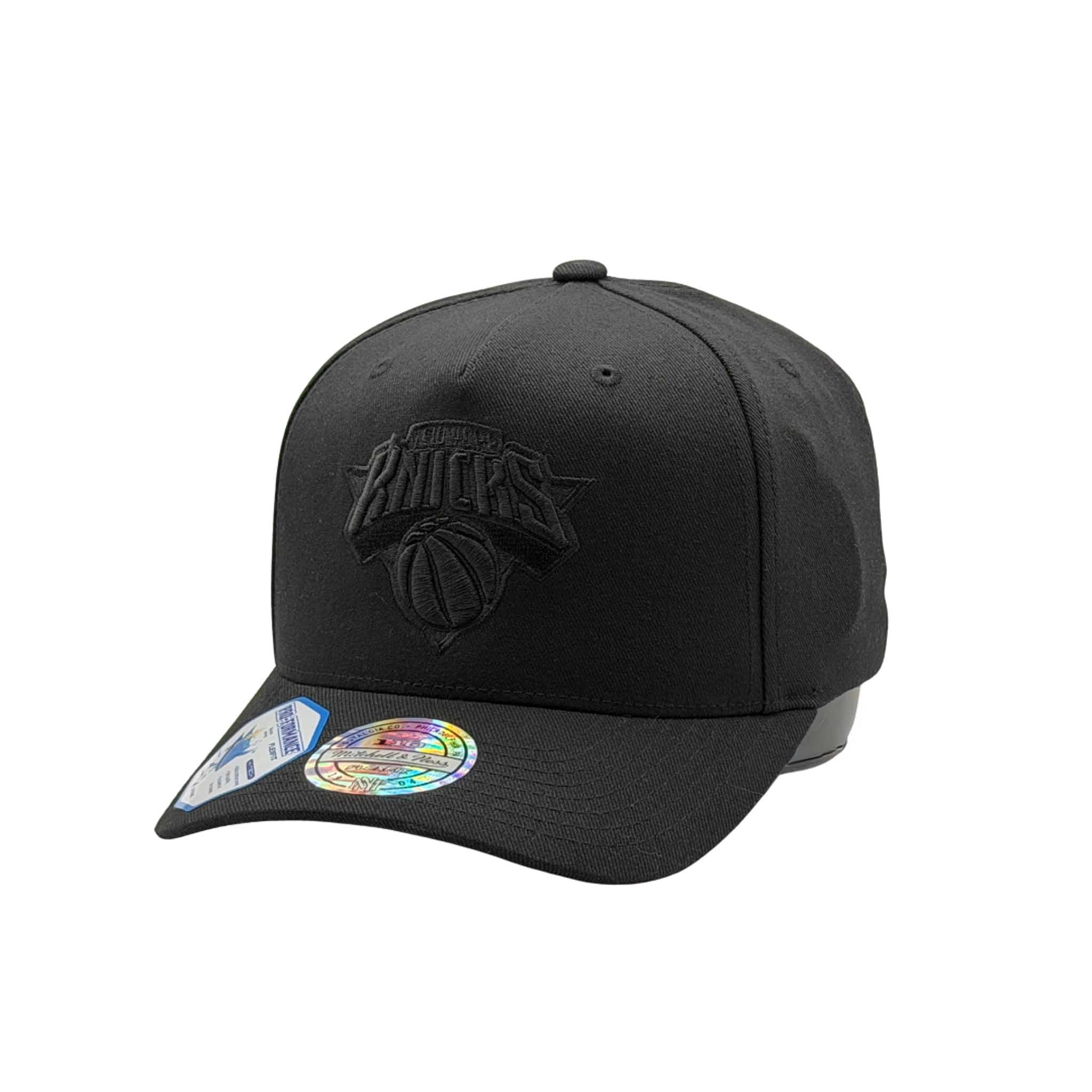 Mitchell & Ness NBA Flexfit 110 Black On Black New York Knicks