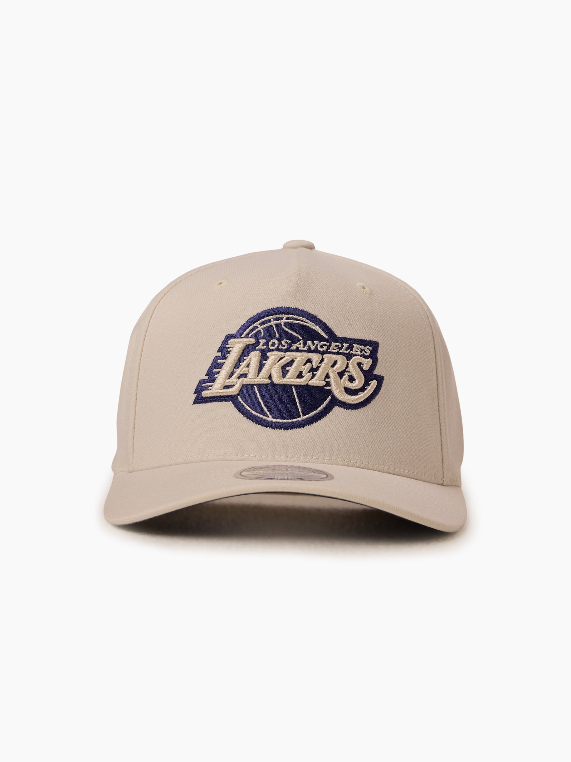 Mitchell & Ness NBA Flexfit 110 Cream/Navy Los Angeles Lakers