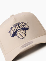 Mitchell & Ness NBA Flexfit 110 Cream/Navy New York Knicks