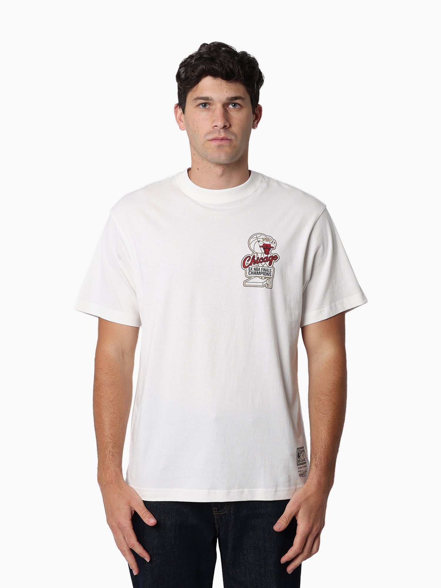 Mitchell & Ness NBA Golden Tee Chicago Bulls Vintage White