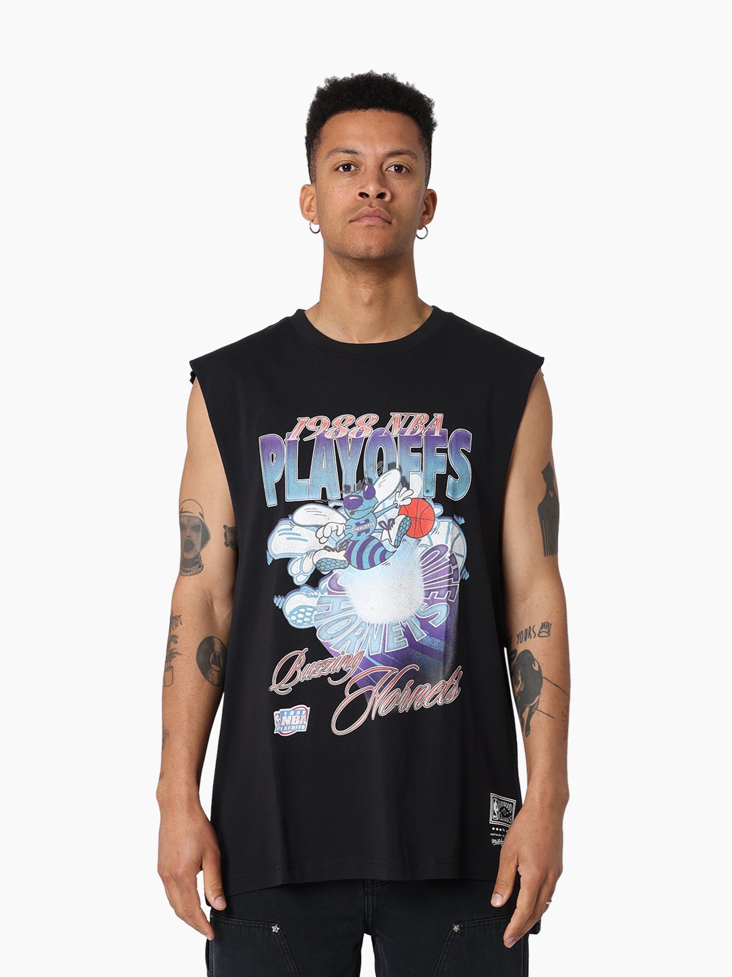 Mitchell & Ness NBA Hardlight Muscle Charlotte Hornets Faded Black