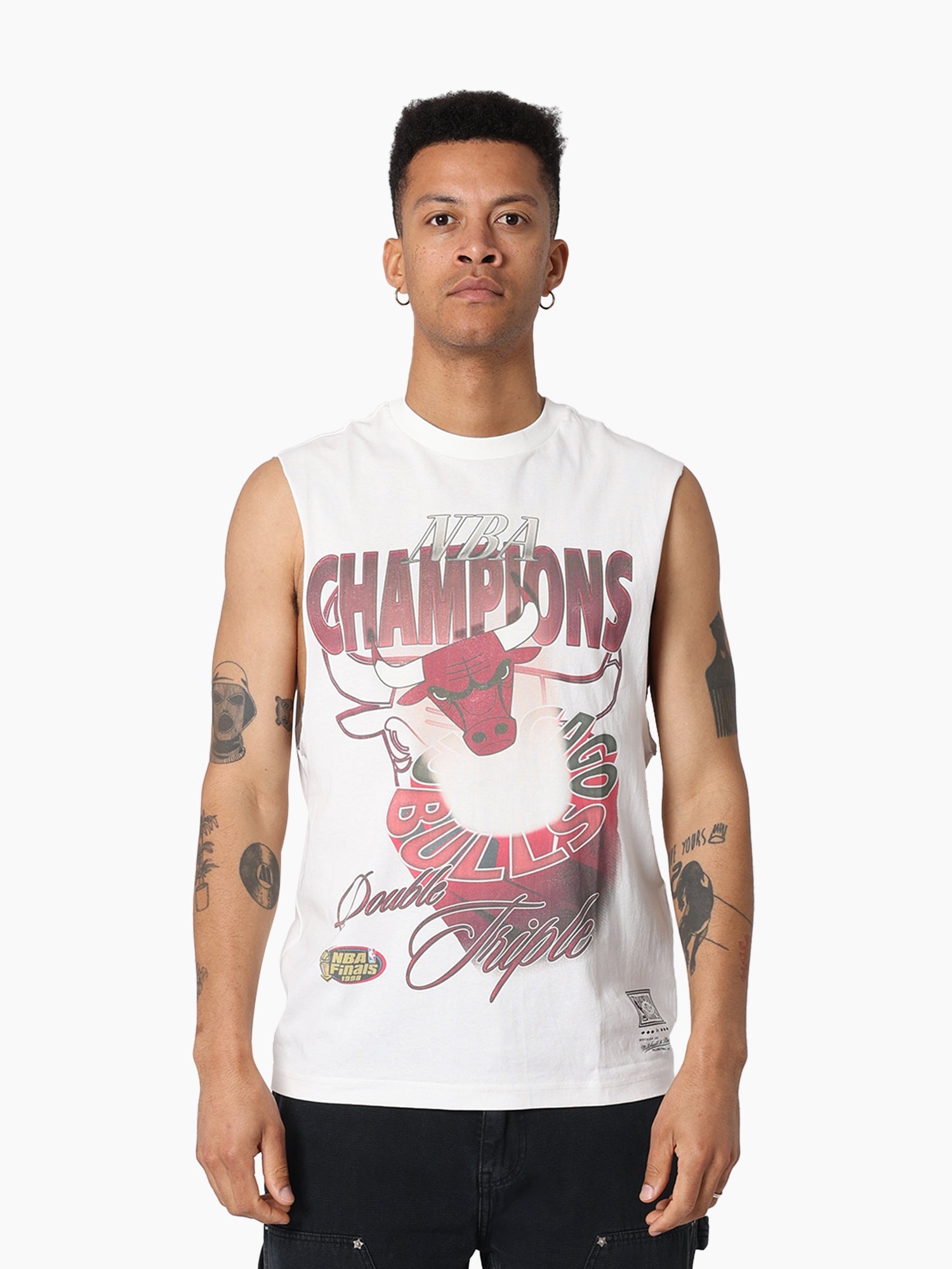 Mitchell & Ness NBA Hardlight Muscle Chicago Bulls Vintage White
