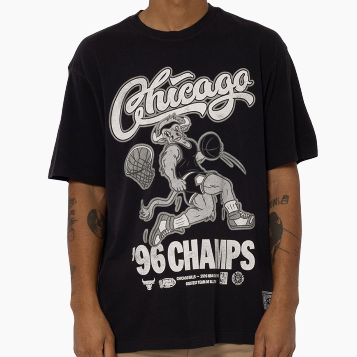 Mitchell & Ness NBA I‚Äôm Back Tee Chicago Bulls Overdyed Black