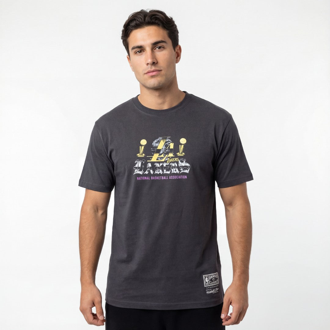 Mitchell & Ness NBA LA Champ Tee Los Angeles Lakers Washed Black