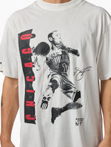 Mitchell & Ness NBA Lay Up Tee Chicago Bulls Rose Vintage White