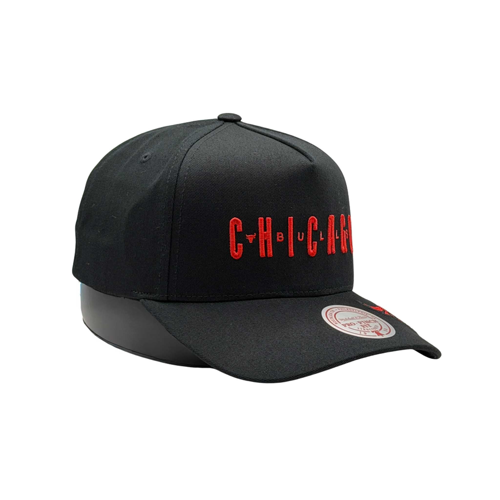 Mitchell & Ness NBA Pro Pinch Stacked Chicago Bulls Black