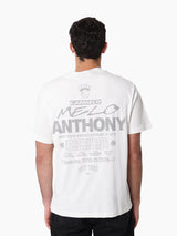 Mitchell & Ness NBA Stats Tee New York Knicks Anthony Vintage White