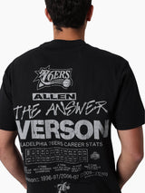 Mitchell & Ness NBA Stats Tee Philadelphia 76ers Iverson Faded Black