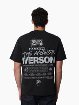Mitchell & Ness NBA Stats Tee Philadelphia 76ers Iverson Faded Black