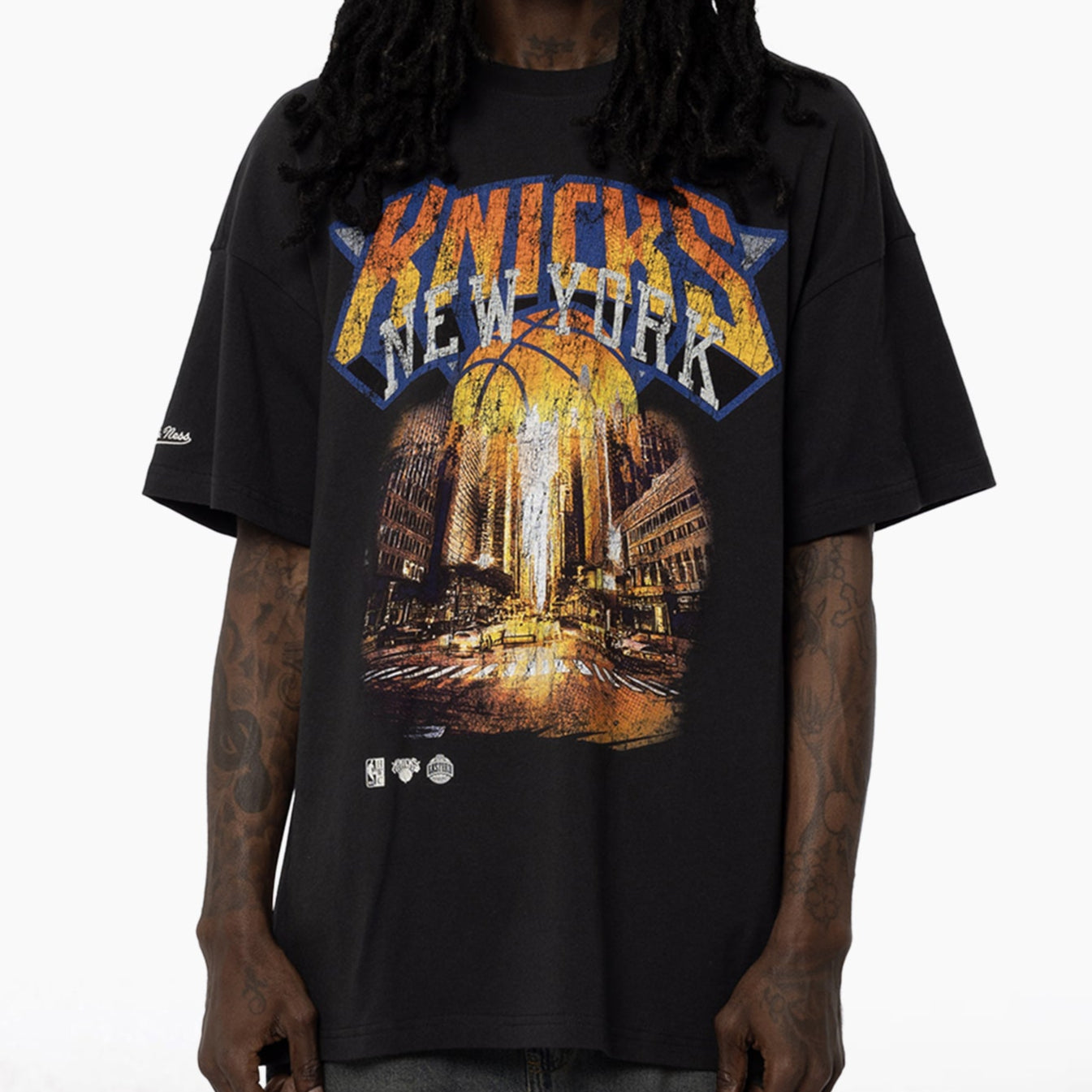Mitchell & Ness NBA The Garden Tee New York Knicks Faded Black