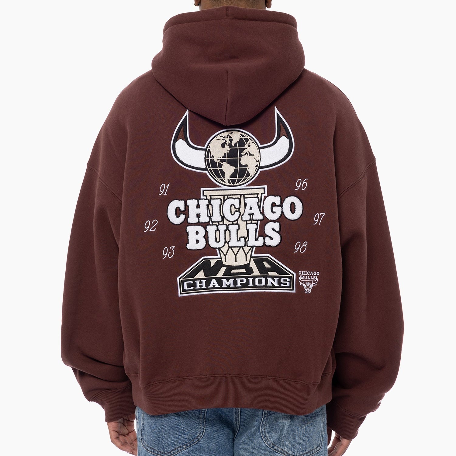Mitchell & Ness NBA World Champions Hoodie Chicago Bulls Rum Raisin