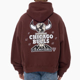 Mitchell & Ness NBA World Champions Hoodie Chicago Bulls Rum Raisin