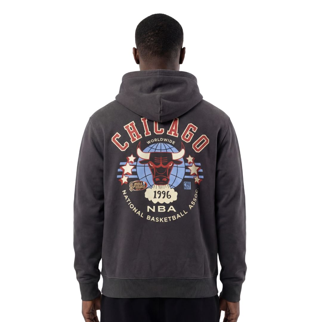 Mitchell & Ness NBA Worldwide Hoody Chicago Bulls Washed Black