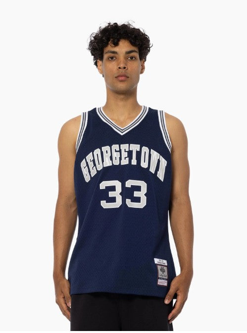 Mitchell & Ness NCAA Swingman Jersey University of Georgetown Patrick Ewing #33 83-84 Navy