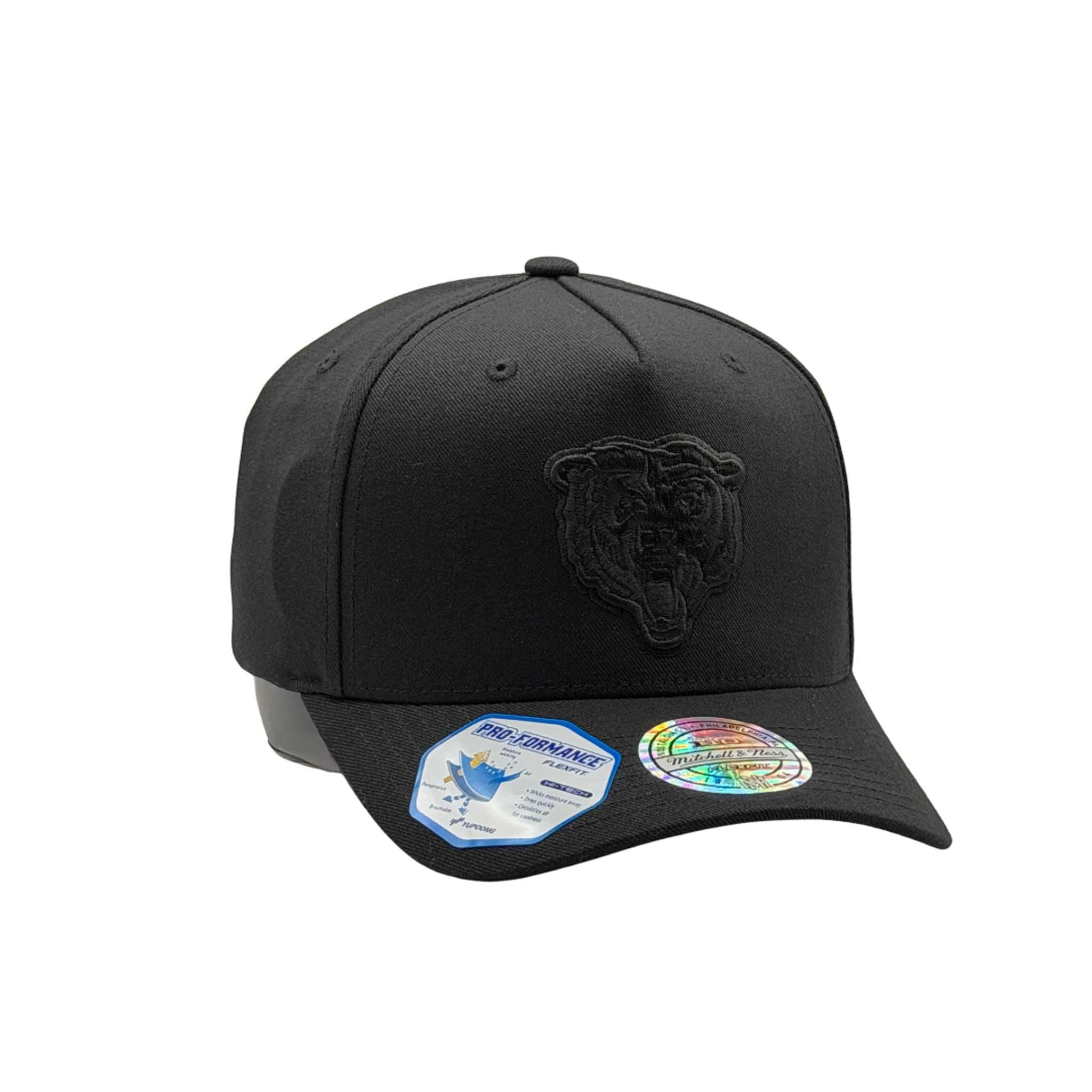 Mitchell & Ness NFL Flexfit 110 Black On Black Chicago Bears