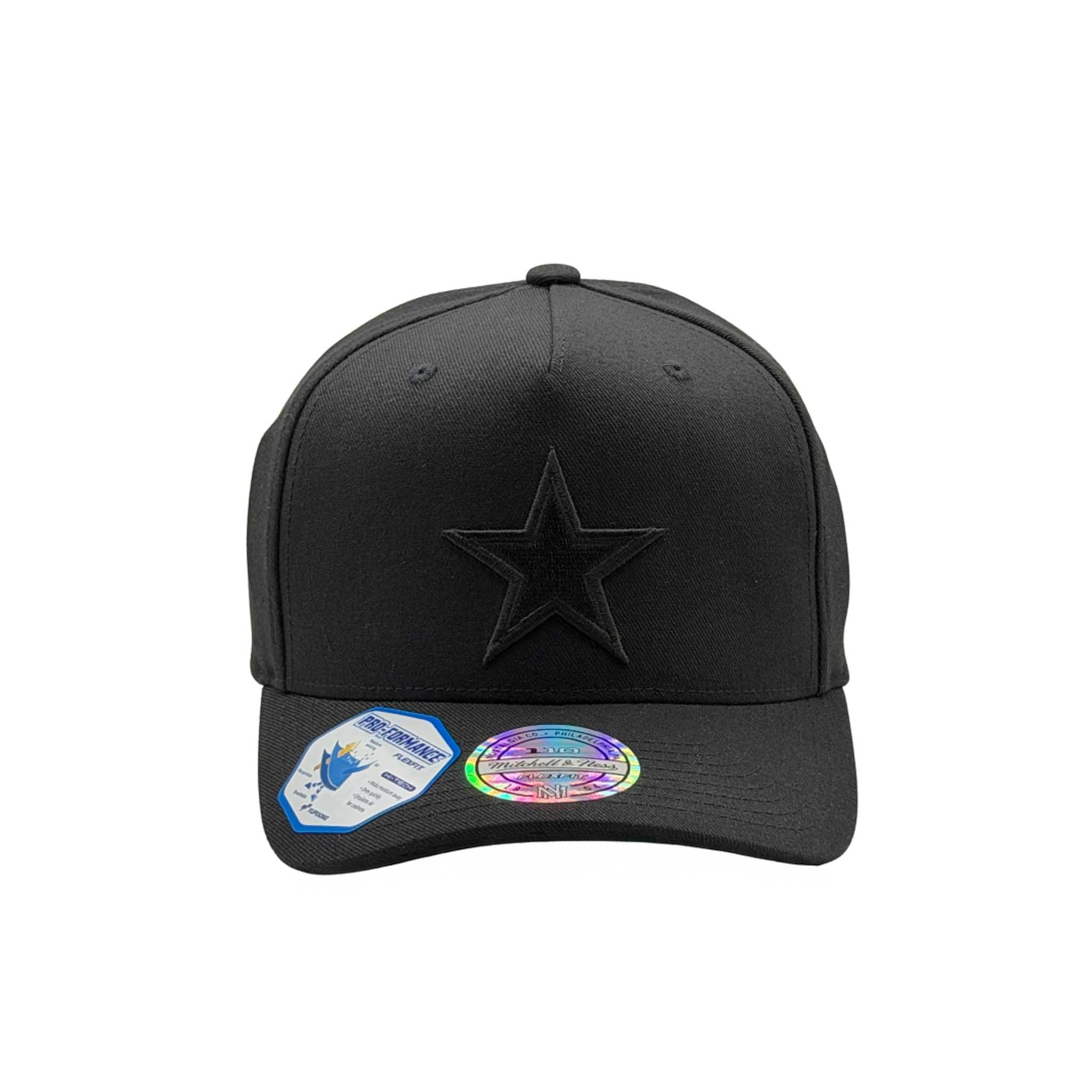 Mitchell & Ness NFL Flexfit 110 Black On Black Dallas Cowboys