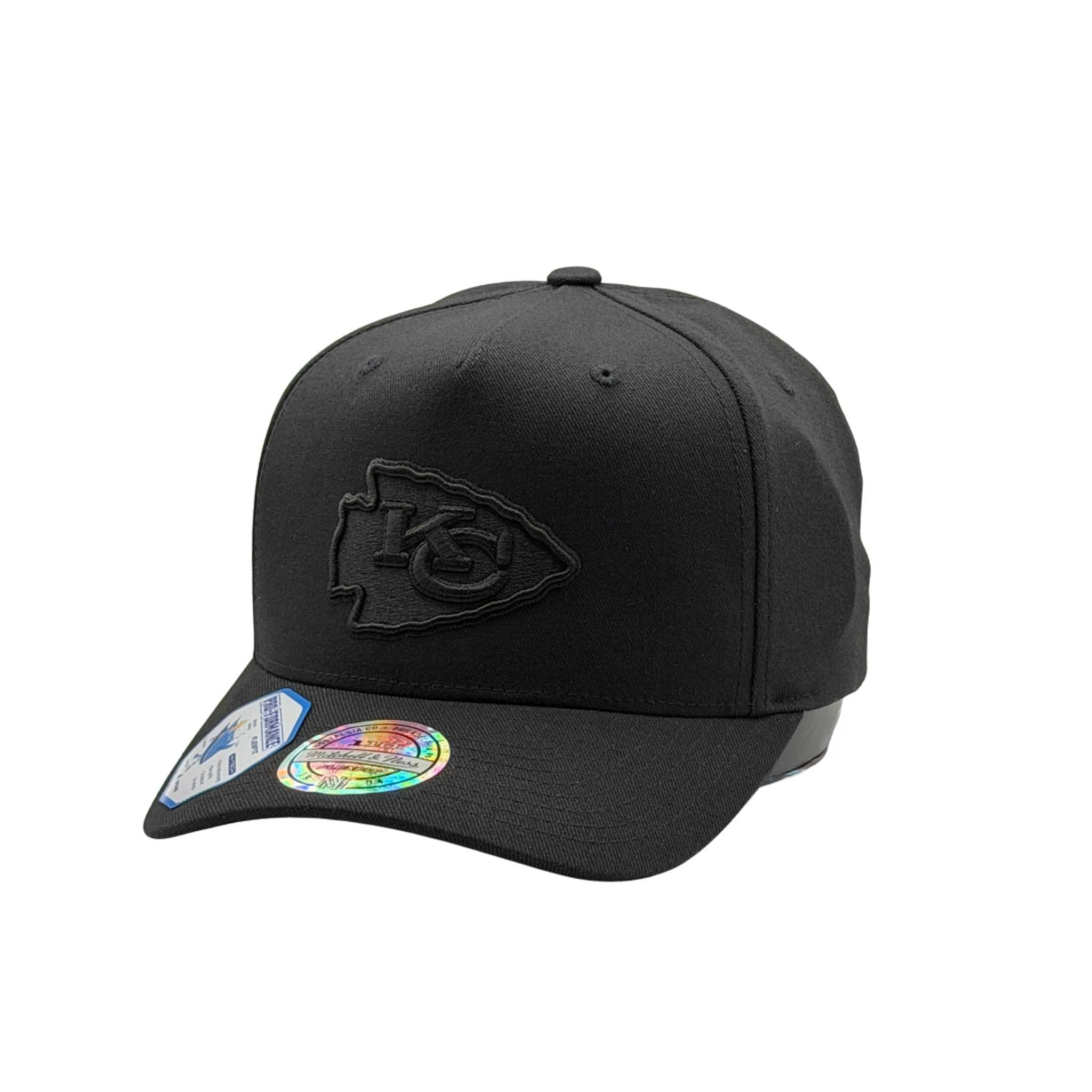 Mitchell & Ness NFL Flexfit 110 Black On Black Kansas City Chiefs