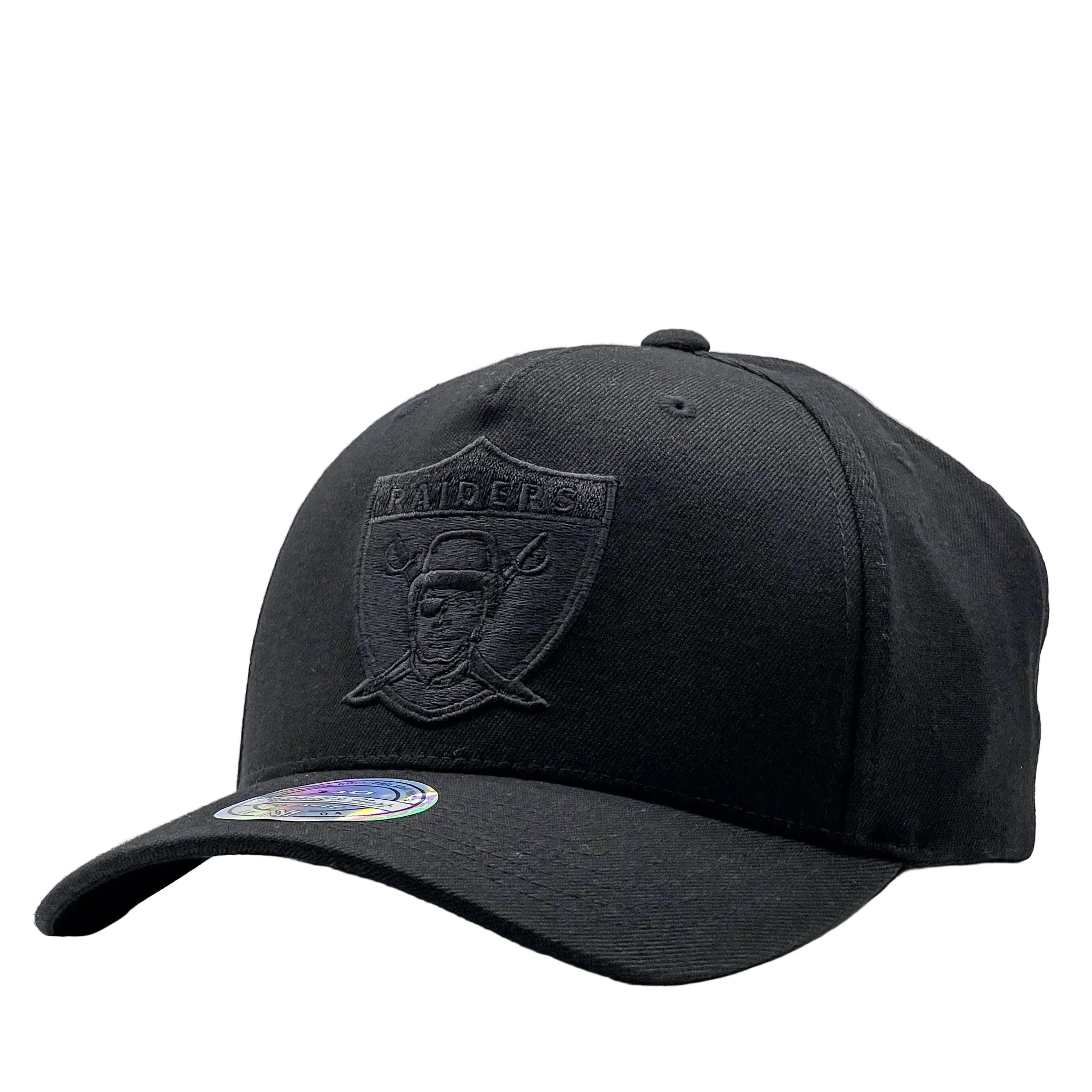 Mitchell & Ness NFL Flexfit 110 Black On Black Las Vegas Raiders