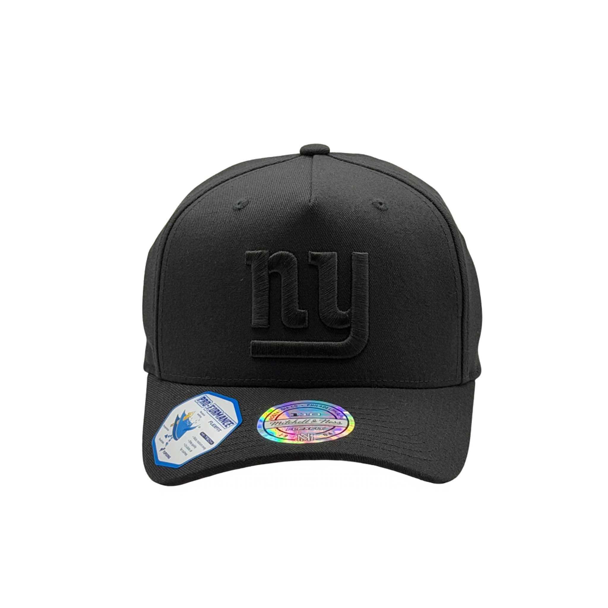 Mitchell & Ness NFL Flexfit 110 Black On Black New York Giants