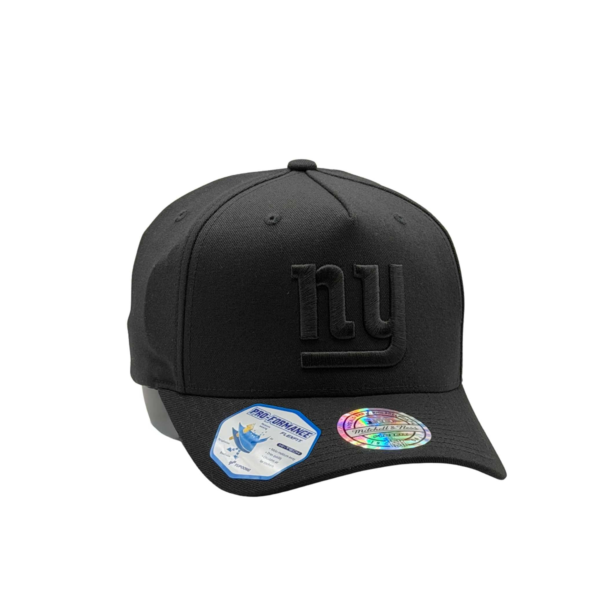 Mitchell & Ness NFL Flexfit 110 Black On Black New York Giants