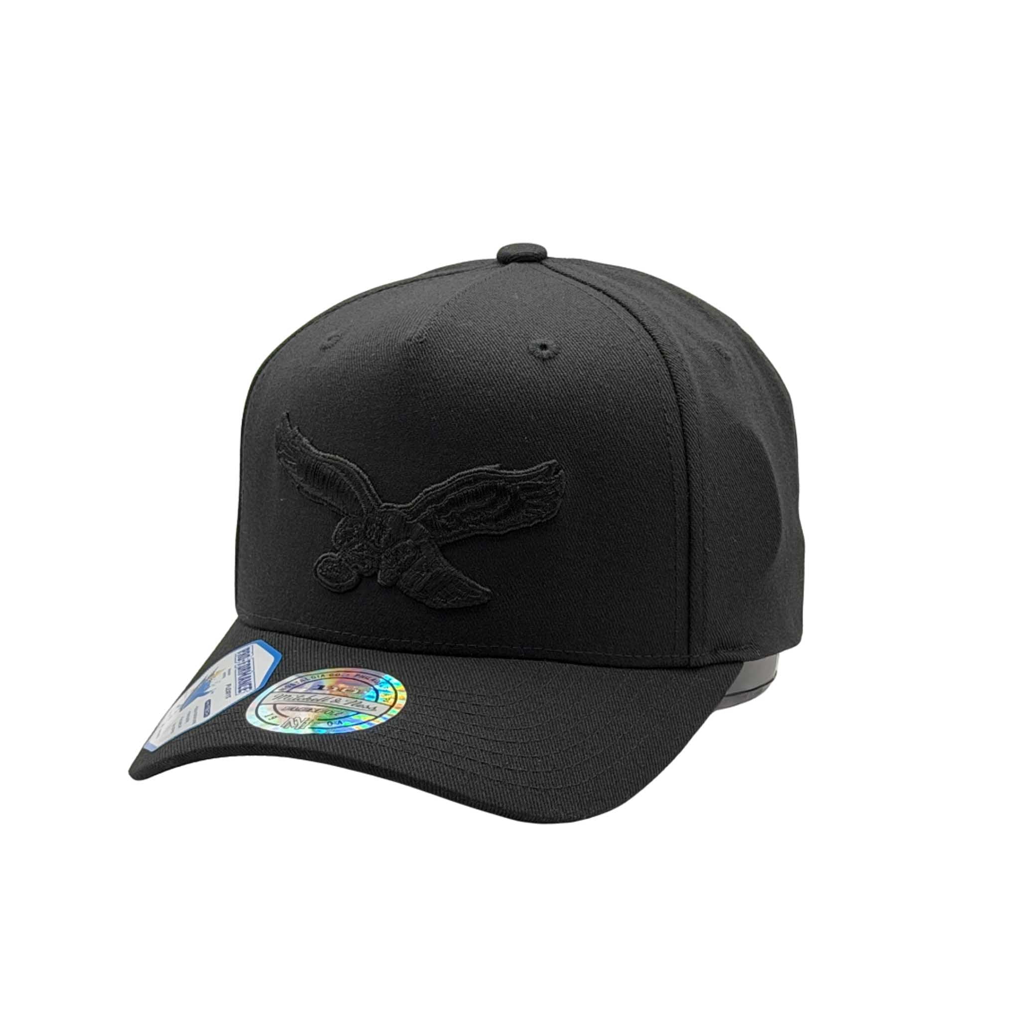 Mitchell & Ness NFL Flexfit 110 Black On Black Philadelphia Eagles