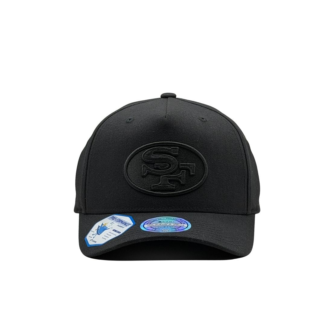 Mitchell & Ness NFL Flexfit 110 Black On Black San Francisco 49ers