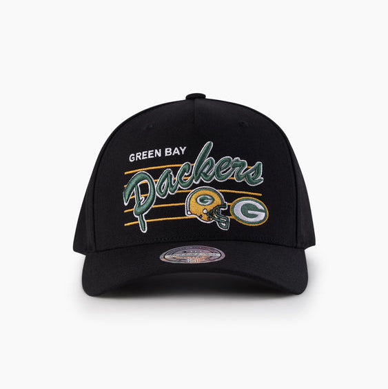 Mitchell & Ness NFL Flexfit 110 Team Script Green Bay Packers Black