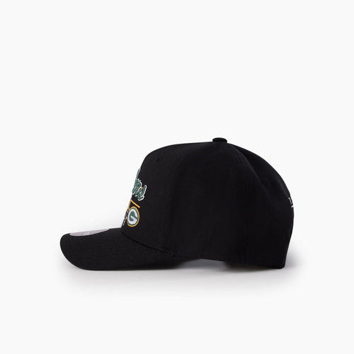 Mitchell & Ness NFL Flexfit 110 Team Script Green Bay Packers Black