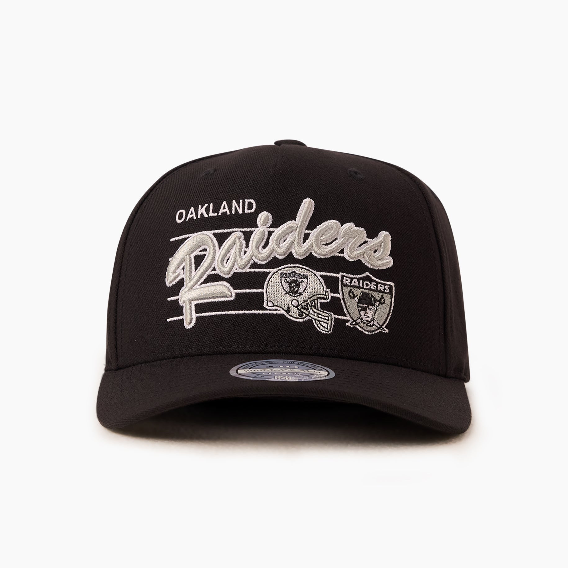 Mitchell & Ness NFL Flexfit 110 Team Script Las Vegas Raiders Black