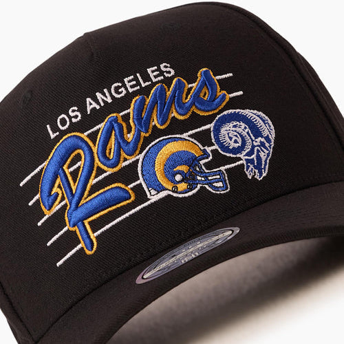 Mitchell & Ness NFL Flexfit 110 Team Script Los Angeles Rams Black
