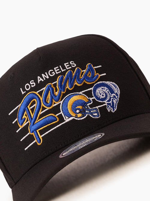 Mitchell & Ness NFL Flexfit 110 Team Script Los Angeles Rams Black