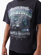 Mitchell & Ness NFL Super Bowl History Tee Seattle Seahawks Washed Black