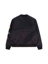 NBA Essentials Braun Nylon Bomber Los Angeles Lakers Solid Black