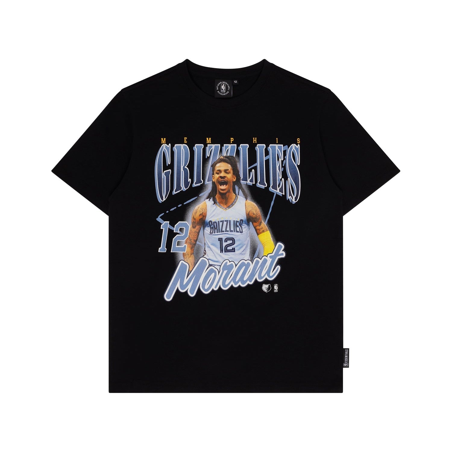 NBA Essentials Vintage Youth Tee Memphis Grizzlies Morant Solid Black