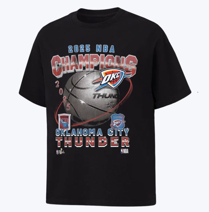 NBA Essentials Youth 2025 Champions Tee Oklahoma City Thunder (PRE-ORDER-allow 3-4 weeks for Shipping)