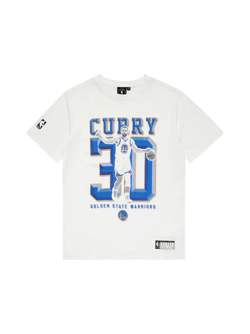 NBA Essentials Youth Jasper Vintage Tee Golden State Warriors White