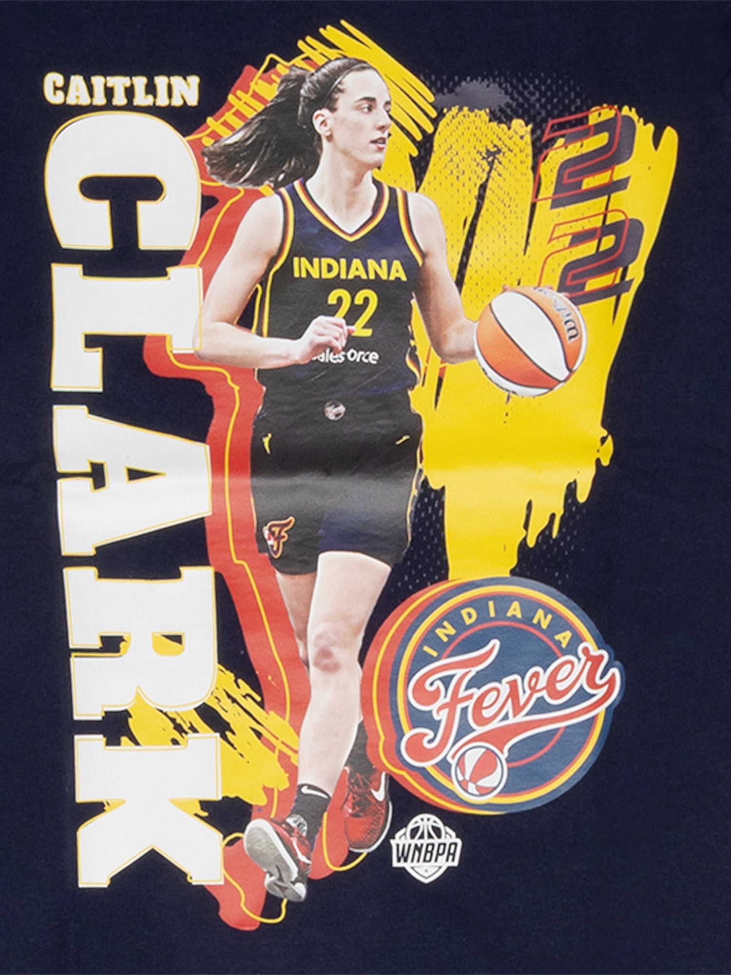 NBA Essentials Youth WNBA Player Tee Indiana Fever Caitlin Clark #22 Navy