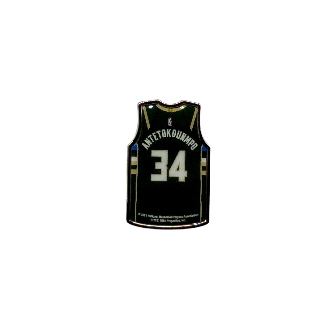 NBA Player Jersey Pin Milwaukee Bucks Giannis Antetokounmpo #34