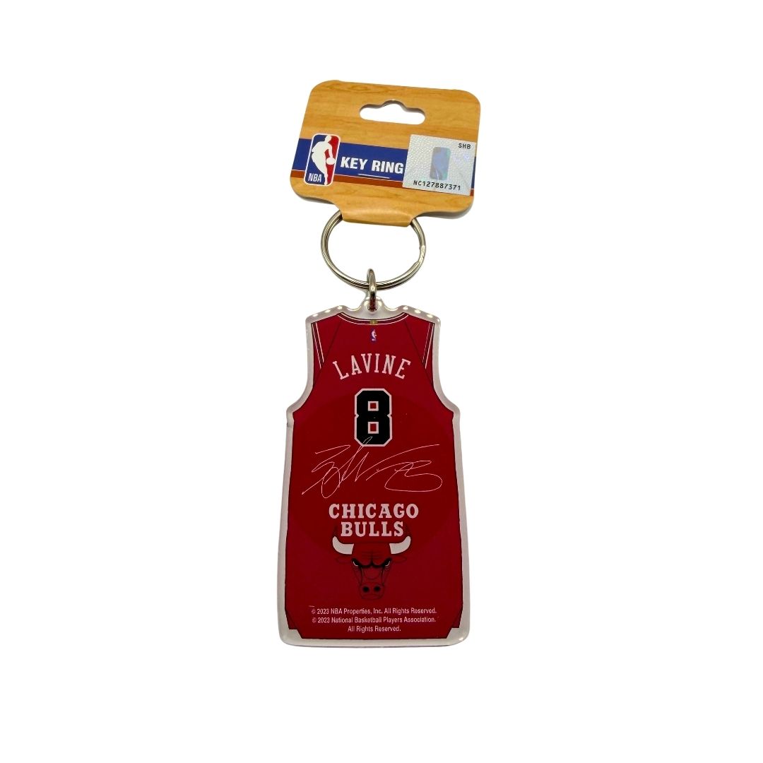 NBA Player Key Ring Chicago Bulls Zach LaVine #8