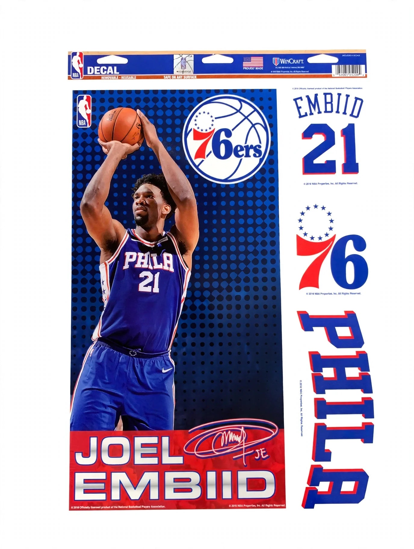 NBA Player Multi Decal Pack Joel Embiid