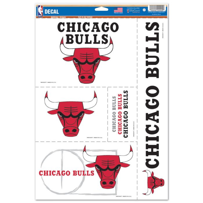 NBA Team Multi Decal Pack Chicago Bulls