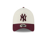 New Era 39Thirty A-Frame MLB 2Tone New York Yankees Chrome White/Frosted Burgundy