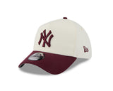 New Era 39Thirty A-Frame MLB 2Tone New York Yankees Chrome White/Frosted Burgundy