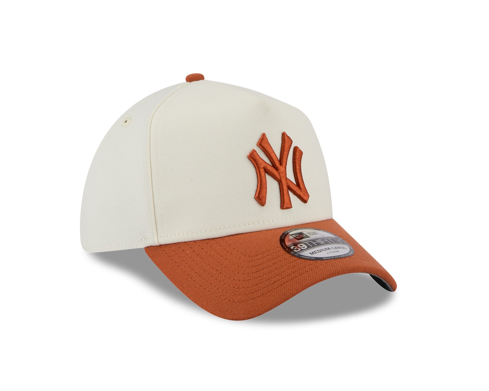 New Era 39Thirty A-Frame MLB 2Tone New York Yankees Chrome White/Rust
