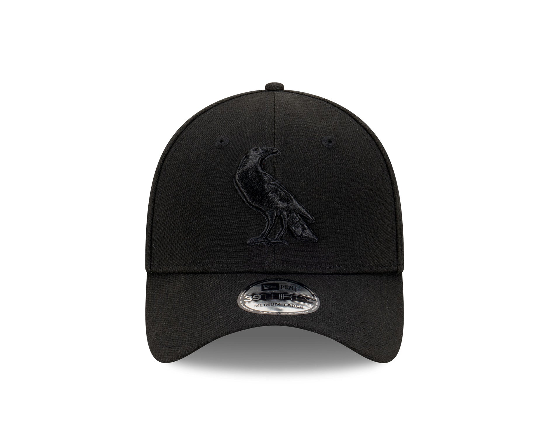 New Era 39Thirty AFL Collingwood Magpies Black on Black