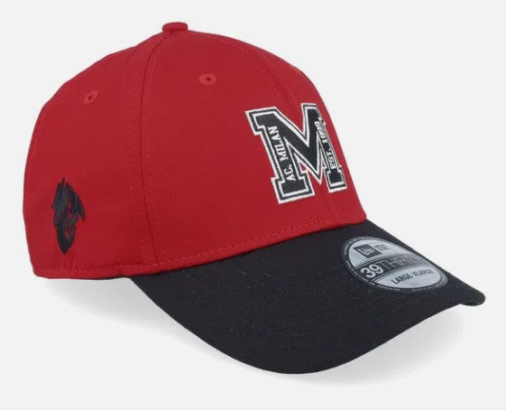 New Era 39Thirty Log AC Milan Scarlet Black