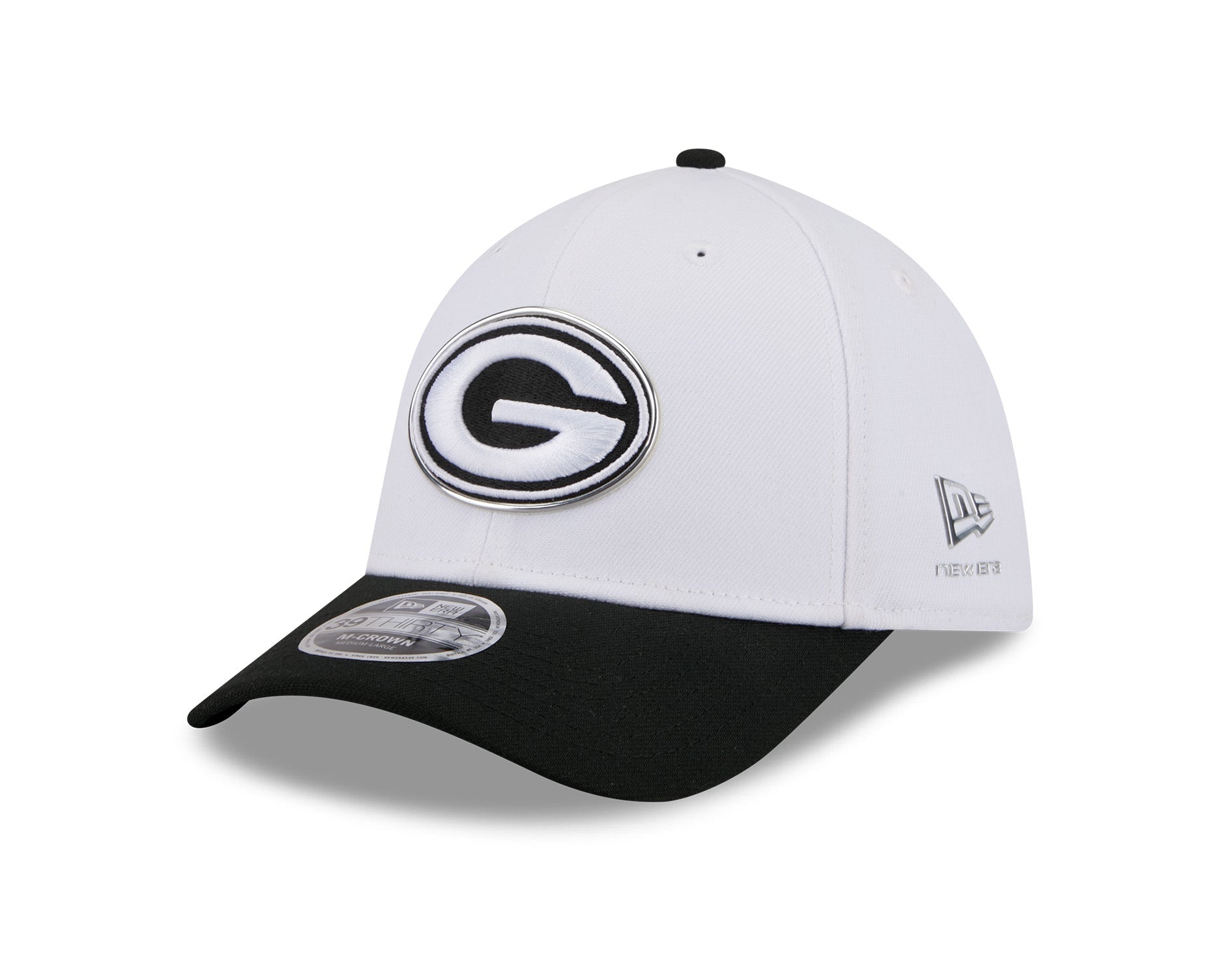 New Era 39Thirty M-Crown NFL Draft 2026 Green Bay Packers White/Black