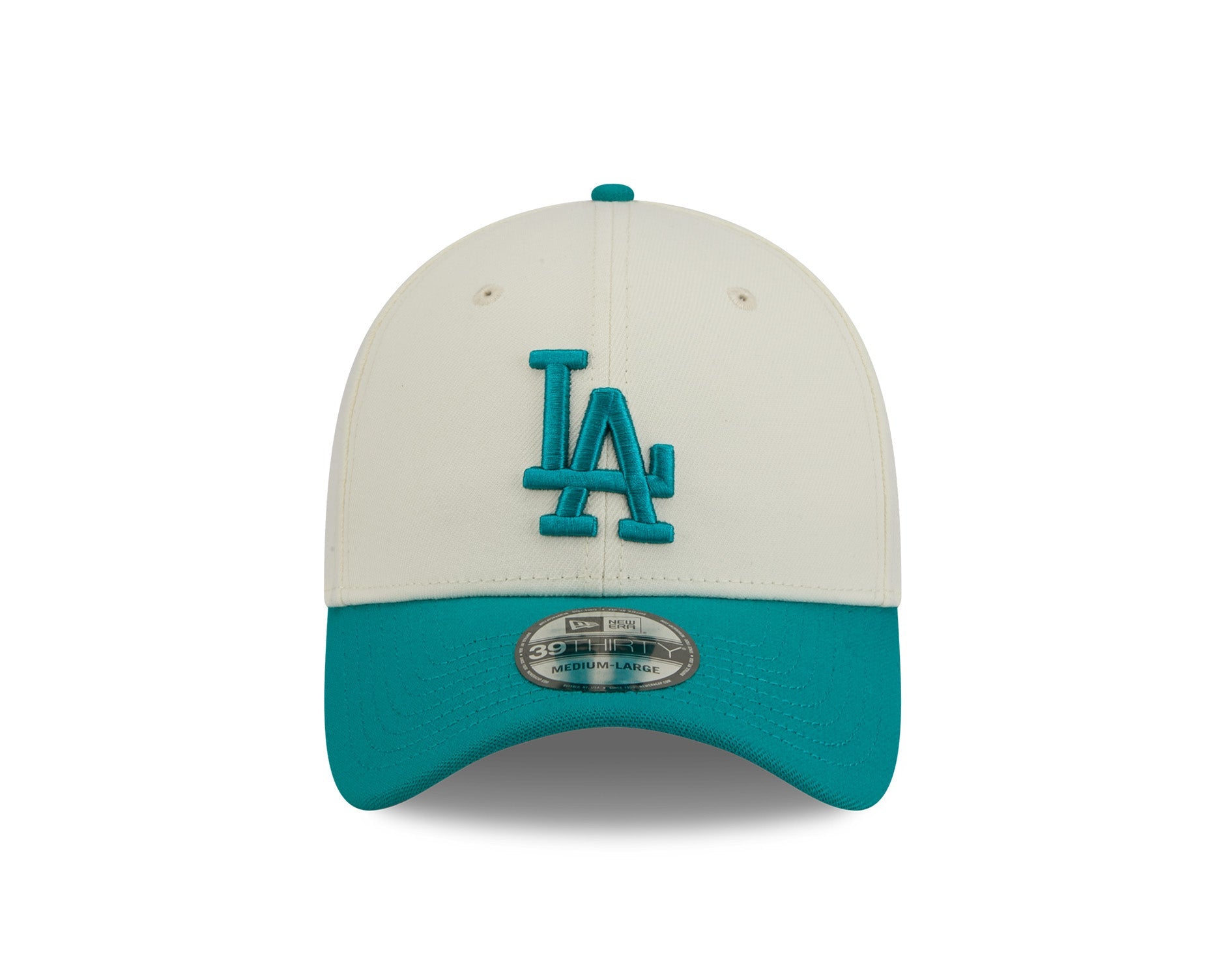 New Era 39Thirty MLB Chrome Teal Los Angeles Dodgers