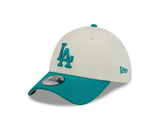 New Era 39Thirty MLB Chrome Teal Los Angeles Dodgers